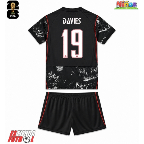 Canadá Alphonso Davies #19 Segunda Equipación Niños Mundial 2026 Manga Corta (+ Pantalones cortos)